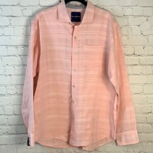 Tommy Bahama Pink Button Down Dress Shirt, Men’s Dress Shirt size Medium